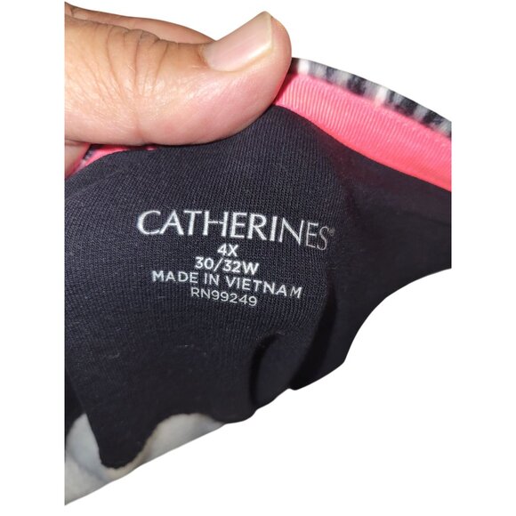 Catherines Plus Size 4X Black & White Striped Tunic Top comfort outdoor beach - Picture 6 of 9